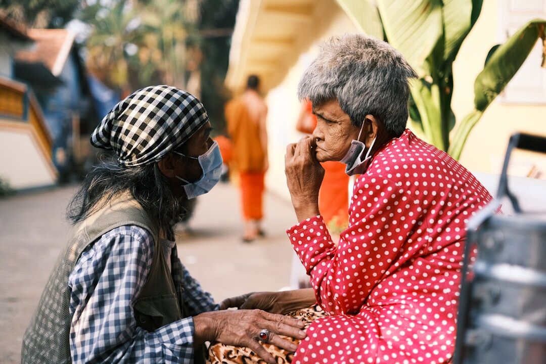 community volunteer helping elderly