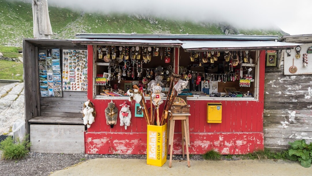 man at kiosk