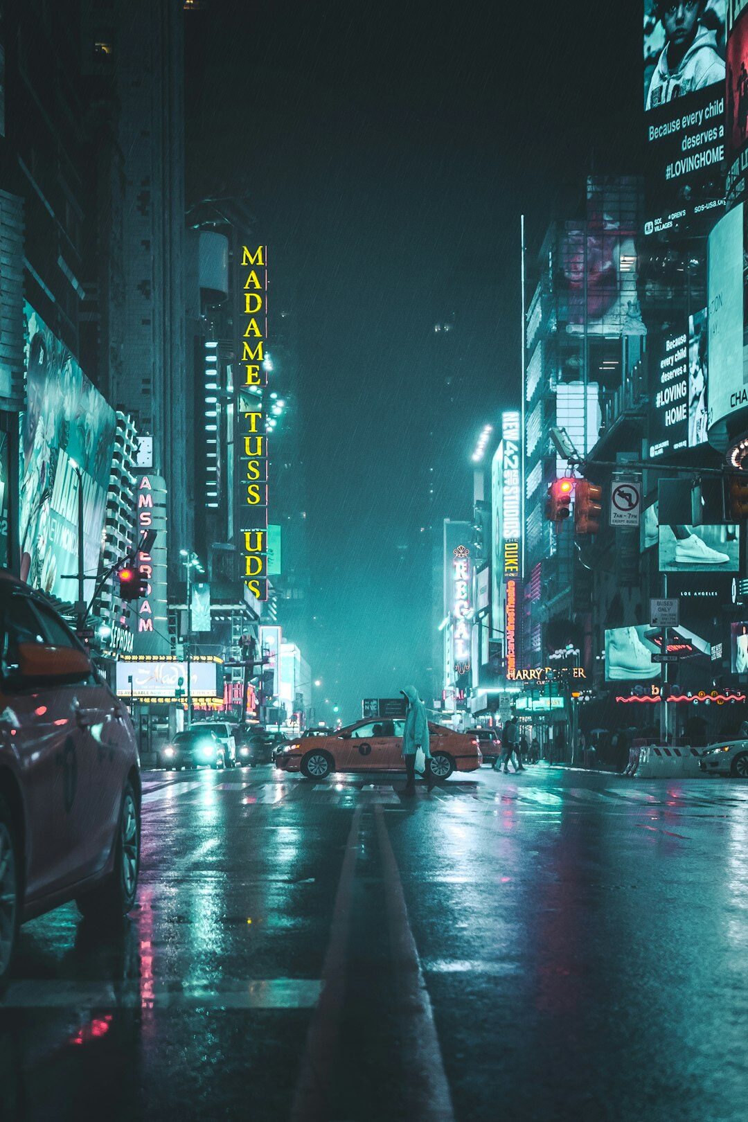 evening street scene