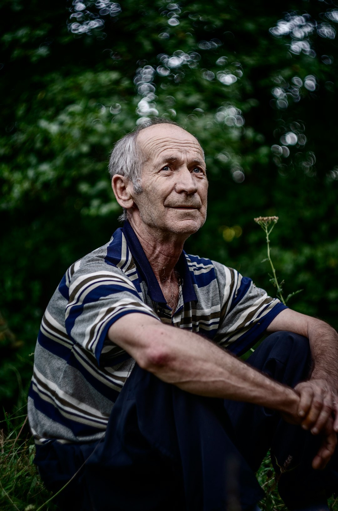 elderly man in park
